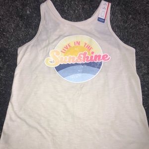 NWT Girls M 10/12 Live in Sunshine Tank Top Summer